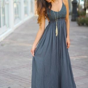 Midnight lace maxi dress medium